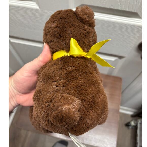 Daisy Bear Plush Yellow Bow & Daisy Brown Stuffed Animal Edible Arrangement - Picture 3 of 7